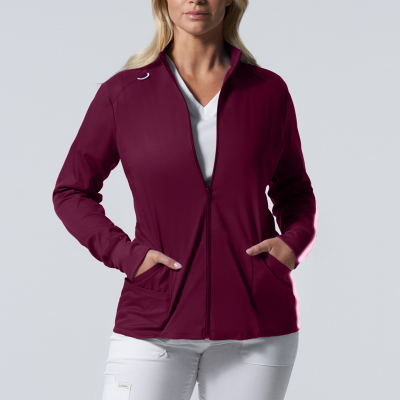 ProFlex Womens Mock Neck Warm-Up Jacket Front